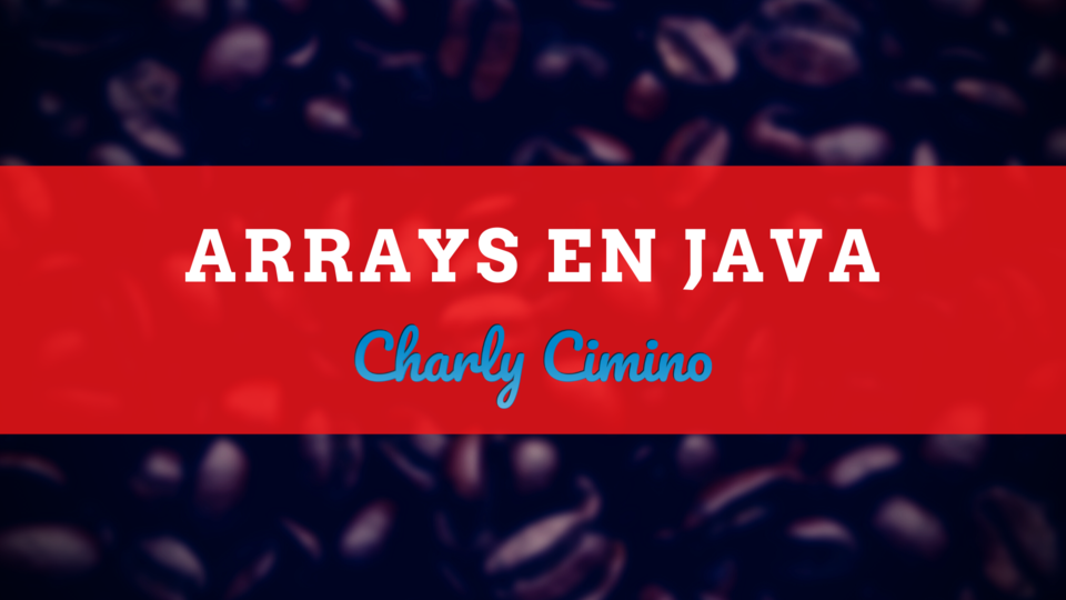 Portada de Arrays en Java